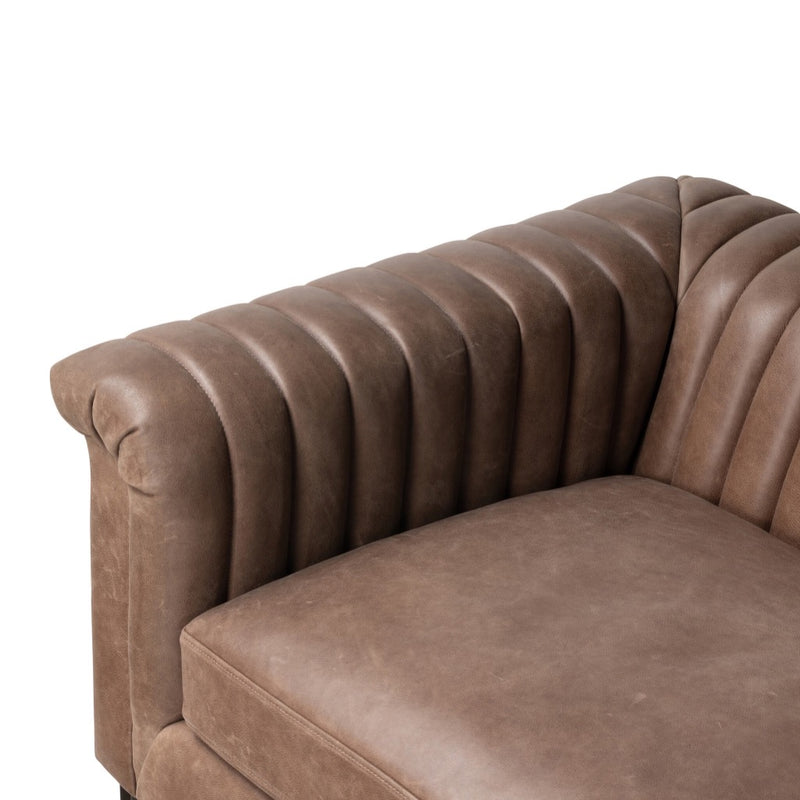 Watson Sofa Palermo Cigar Angled Top Grain Leather Arms 224511-014