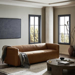 Wellborn Sofa Palermo Cognac Staged View in Living Room 237923-002