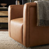 Four Hands Wellborn Swivel Chair Palermo Cognac Armrest Staged View