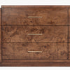 Co.House Designs Wesley 6 Drawer Burl Dresser Brass Hardware Drawer Pulls