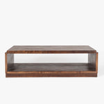 Wesley Burl Coffee Table Dark Brown Front Facing View Co.House Designs