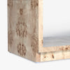 Co.House Designs Wesley Burl Console Light Brown Base Detail