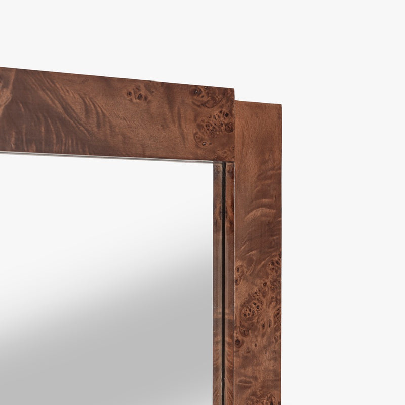 Wesley Burl Floor Mirror Dark Brown Frame Detail Co.House Designs