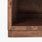 Co.House Designs Wesley Burl Nightstand Dark Brown Interior Storage Shelf