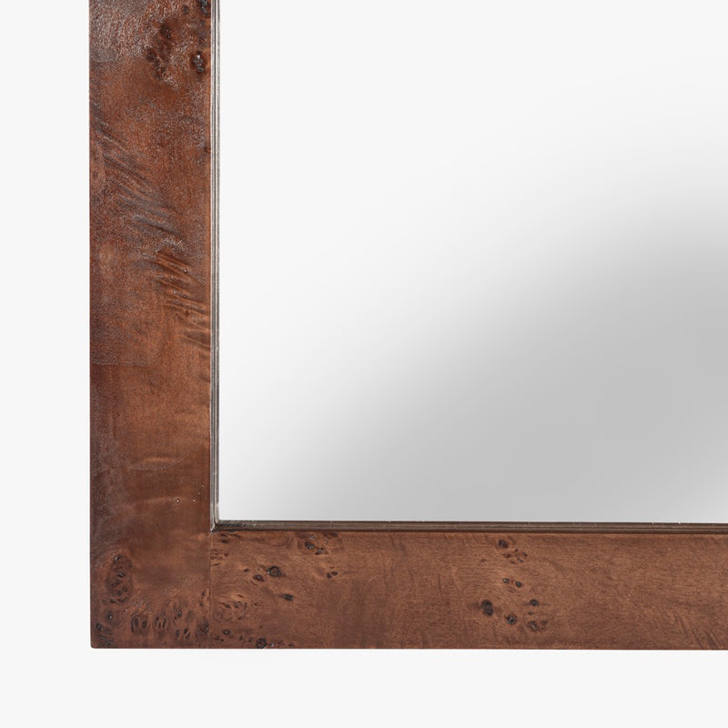 Wesley Burl Wall Mirror Dark Brown Frame Detail CH-1002529-IN02-DC-MR-WM-DB-WL