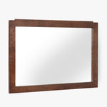 Wesley Burl Wall Mirror Dark Brown Angled View CH-1002529-IN02-DC-MR-WM-DB-WL