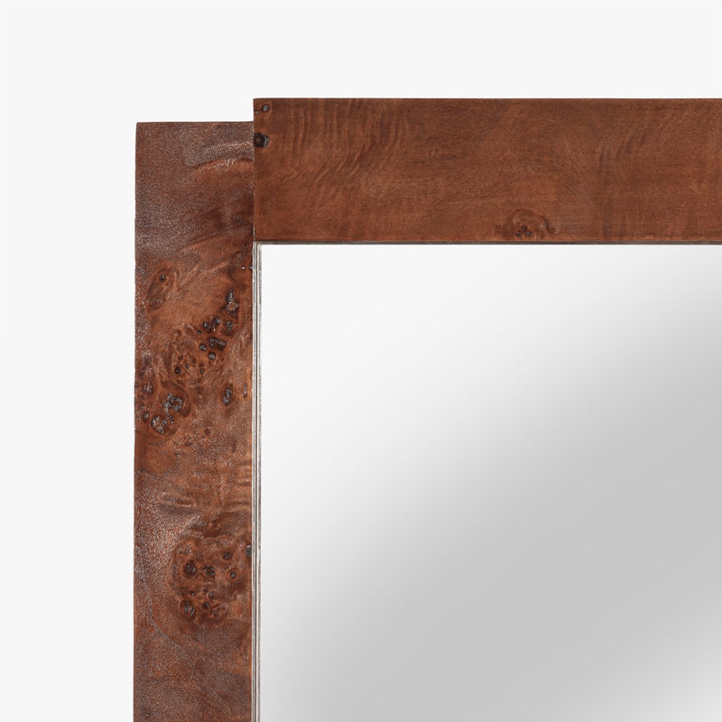 Wesley Burl Wall Mirror Dark Brown Frame Detail Co.House Designs