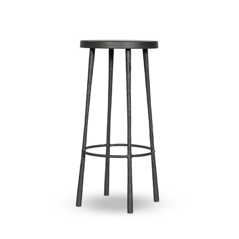 Westwood Bar Stool Hammered Gunmetal Angled View 106393-008