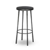 Westwood Bar Stool Hammered Gunmetal Angled View Four Hands