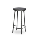 Westwood Counter Stool Hammered Gunmetal Angled View Four Hands