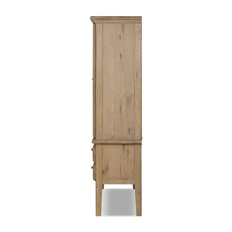 Four Hands Whitman Cabinet Worn Oak Side View