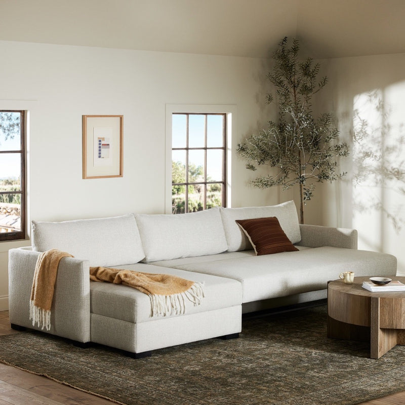 Wickham 2-Piece Sleeper Sectional Alameda Snow Staged View 248621-001