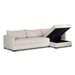 Wickham 2-Piece Sleeper Sectional Alameda Snow Angled View Four Hands