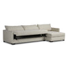 Wickham 2-Piece Sleeper Sectional Alameda Snow Angled View Pull Out Bed 248621-001