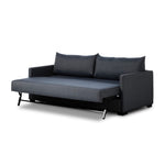 Wickham Sofa Bed Padova Navy Angled View Open Bed 107197-018