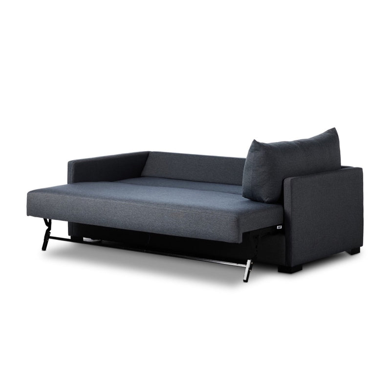 Wickham Sofa Bed Padova Navy Angled View Open Bed 107197-018