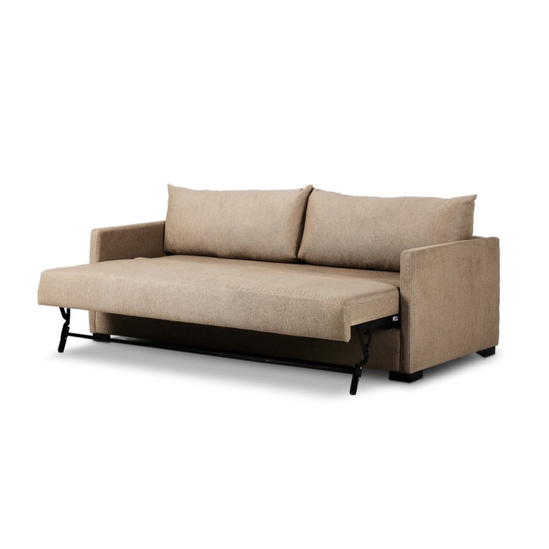 Four Hands Wickham Queen Sleeper Sofa Quenton Pebble Angled View