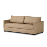 Wickham Twin Sleeper Sofa Quenton Pebble Angled View Four Hands