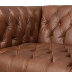 Williams Leather Chair Chocolate Tufted Seating Four Hands