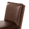 Four Hands Wilmington Dining Chair Havana Brown Top Grain Leather Backrest