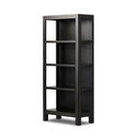 Wimberley Bookcase Worn Black Parawood Angled View 239768-002