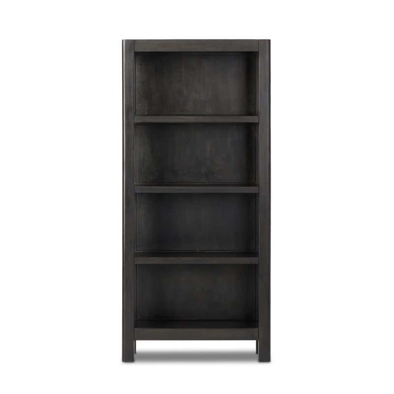 Wimberley Bookcase Worn Black Parawood Front Facing View 239768-002