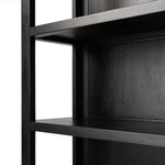 Wimberley Bookcase Worn Black Parawood Shelves 239768-002