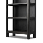 Four Hands Wimberley Bookcase Worn Black Parawood Shelving