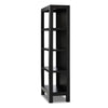 Four Hands Wimberley Bookcase Worn Black Parawood Angled View