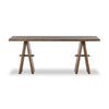 Wylie Desk Rustic Grey Veneer Back View Four Hands