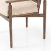 Four Hands Xavier Dining Armchair Hasselt Taupe Aged Almond Cane Legs