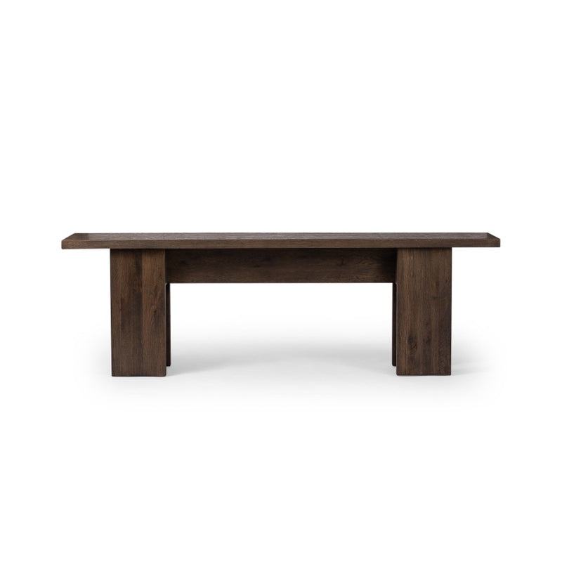 Yarra Console Table Grey Oak Veneer Front Facing View 240090-001