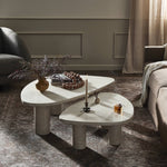 Zion Coffee Table Set Cream Marble Staged View Living Room 238223-003