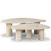 Zion Coffee Table Set Cream Marble Side View 238223-003