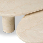 Zion Coffee Table Set Cream Marble Tabletop 238223-003