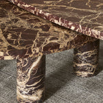 Zion Coffee Table Set Merlot Marble Staged Legs 238223-001