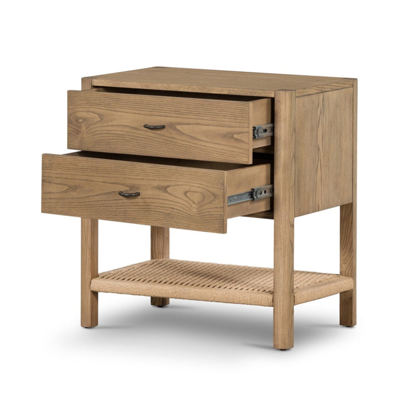 Four Hands Zuma Nightstand open drawer view