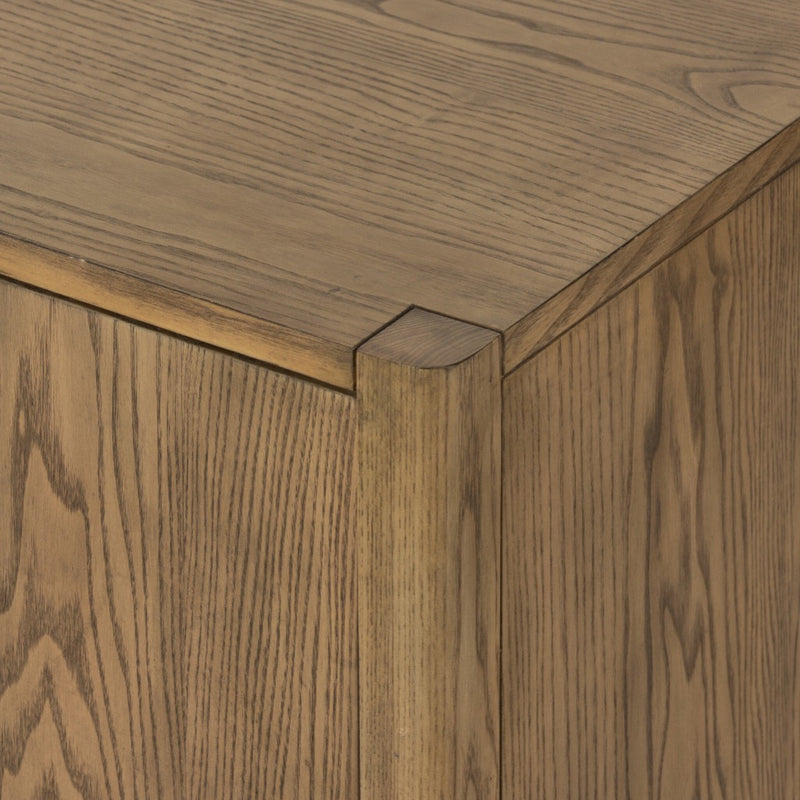 Four Hands Zuma Small Cabinet Dune Ash Veneer Detail