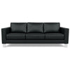 Capri Onyx - Alessandro Three Seat Leather Sofa