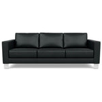 Capri Onyx - Alessandro Three Seat Leather Sofa