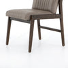 Alice Grey Leather Dining Chair Seat Detail