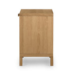 Allegra Nightstand side view honey-finished oak