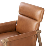 Four Hands Almada Dining Armchair Valencia Camel Top Grain Leather Backrest