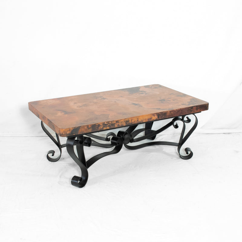 Alta Copper Coffee Table - Profile View - Artesanos Custom Copper