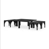 Amara Black Coffee Table Nesting Table Slid Out