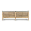 Amaya Outdoor Sofa Natural Acacia Back View Four Hands