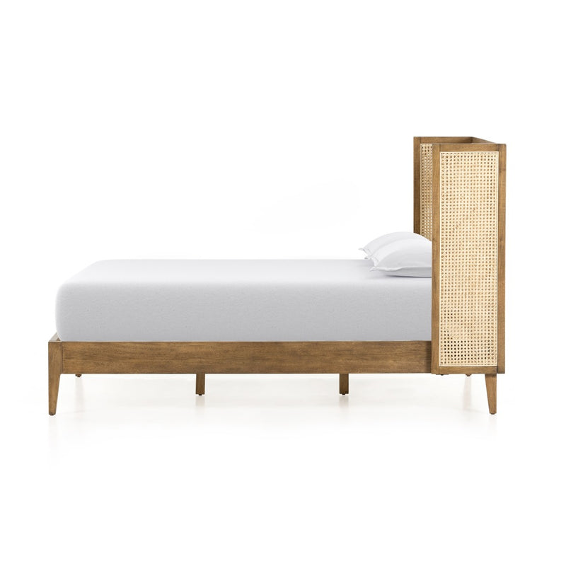 Antonia Cane Bed - Toasted Parawood