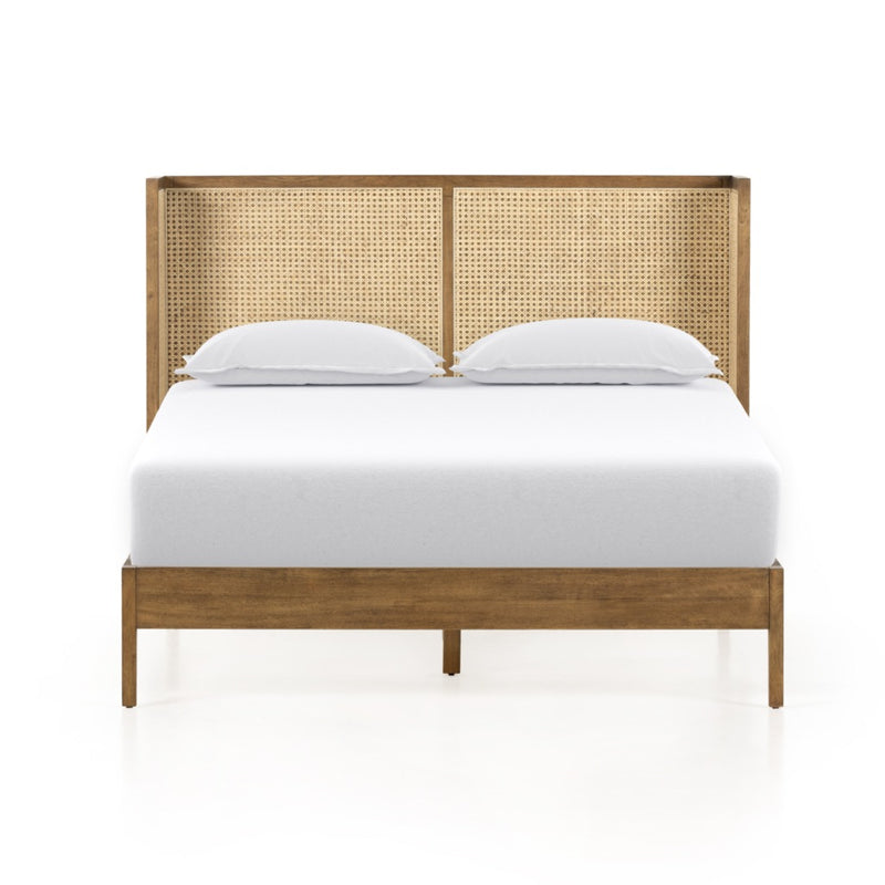 Antonia Cane Bed - Toasted Parawood