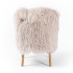 Ashland Armchair Taupe Magnolian Fur Back View Four Hands