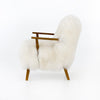 Ashland Arm Chair - Mongolian Cream Fur white